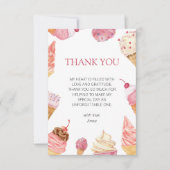 アイス・クリーム 彼女はすくわれた ブライズシャワー サンキューカード (正面)