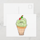 アイス・コーンとチェリーの蛇 ポストカード (正面/裏面)