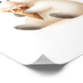 アイス・コーンを持つかわいい子猫 ポスター (角)