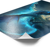 アイス・ドラゴン，ファンタジー・アート，ドラゴン， Sci-Fi フォトプリント (角)