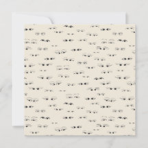 アイズおもしろいインクスケッチアー素晴らしトパターンフラットカード