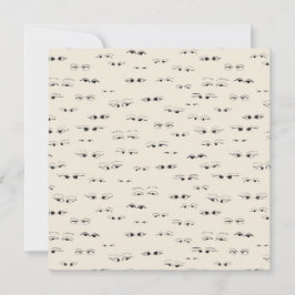 アイズおもしろいインクスケッチアー素晴らしトパターンフラットカード