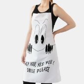 アイズおもしろいエプロンスマイル-カスタム文字とカラー エプロン (インサイチュ)