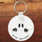 アイズおもしろいキーチェーン – カスタム文字と色 キーホルダー (正面)