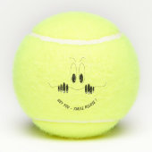 アイズおもしろいテニスボールスマイル-カスタム文字 テニスボール (裏面)