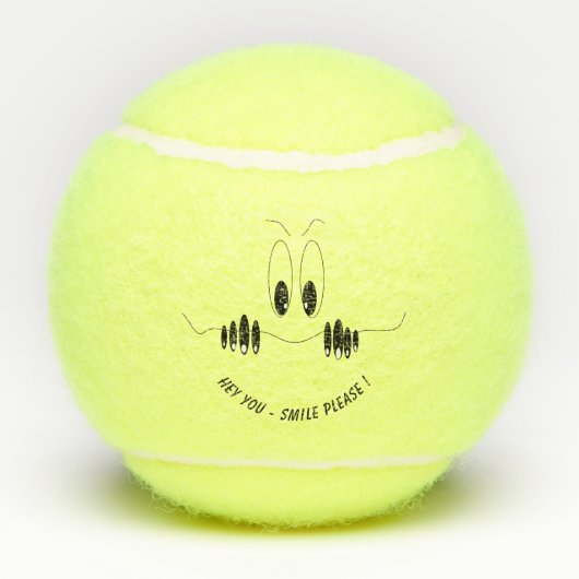 アイズおもしろいテニスボールスマイル-カスタム文字 テニスボール (裏面)