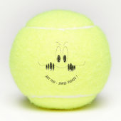 アイズおもしろいテニスボールスマイル-カスタム文字 テニスボール (正面)