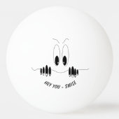 アイズおもしろいピンポンボールスマイル-カスタム文字 卓球ボール (裏面)