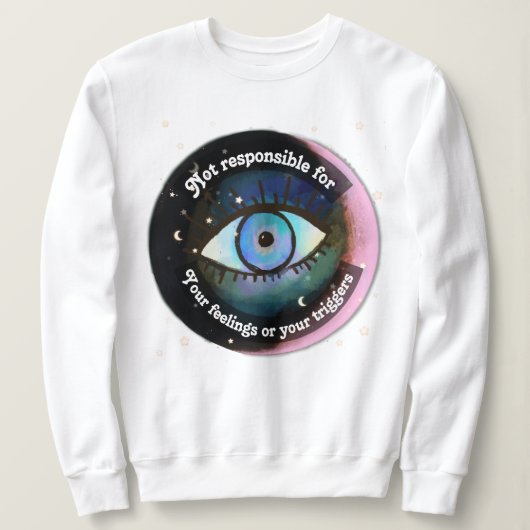 アイズスウェットシャツ，ムーンスウェットシャツ スウェットシャツ (デザイン正面)