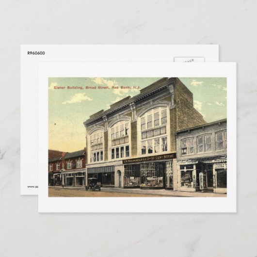 アイズナー建物、レッドバンクNJヴィンテージ ポストカード (正面/裏面)