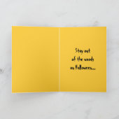 アイズハ白熱［赤熱］光を放つロウィン カード (内部)