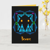 アイズハ白熱［赤熱］光を放つロウィン カード (黄色い花)