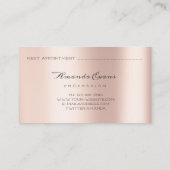 アイズピンクグリッターメイクアップアーティスト美しいブロガー 予約カード (裏面)