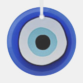 アイズプリントガラぶら下がったスオーナメント ガラスオーナメント (正面)