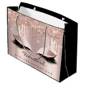 アイズラッシュスパークリドリップメイクアップ美しいブライダル ラージペーパーバッグ (裏面アングル)