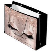 アイズラッシュスパークリドリップメイクアップ美しいブライダル ラージペーパーバッグ (正面アングル)