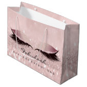 アイズラッシュメイクアップグリッターウェルネススパ化粧品 ラージペーパーバッグ (正面アングル)