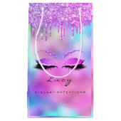 アイズラッシュメイクアップブライダル名グリッター自筆証書 スモールペーパーバッグ (正面)