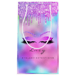 アイズラッシュメイクアップブライダル名グリッター自筆証書 スモールペーパーバッグ