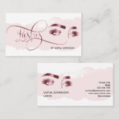 アイズラッシュメイクアップ眉毛バラ金ゴールドマイクロブラディング 名刺 (正面/裏面)