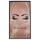 アイズラッシュ赤面メイクアップアーティストバラブラック スモールペーパーバッグ (裏面)