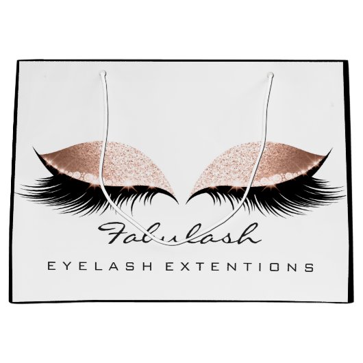 アイズラッズコーラルメイクアップグリッター美しい化粧料 ラージペーパーバッグ (正面)