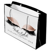 アイズラッズコーラルメイクアップグリッター美しい化粧料 ラージペーパーバッグ (裏面アングル)