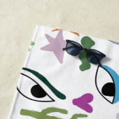 アイズ抽象芸術アート ビーチタオル (インサイチュ)