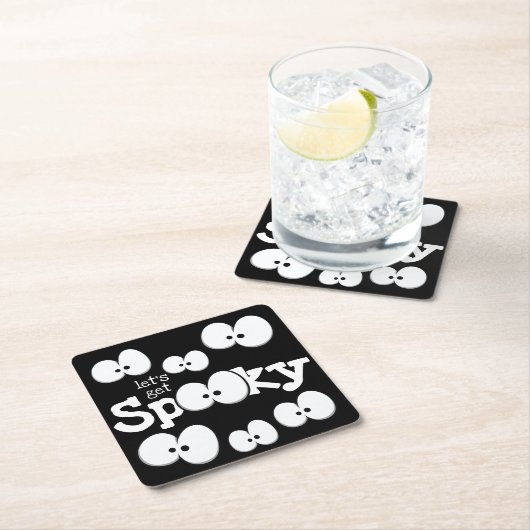 アイズ熱狂するズがハローウィンパーティを取得す不気味る スクエアペーパーコースター (インサイチュ)