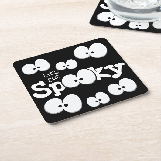 アイズ熱狂するズがハローウィンパーティを取得す不気味る スクエアペーパーコースター (アングル)