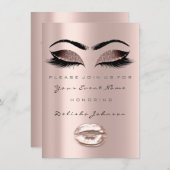 アイズ リップス スウィート 16歳の誕生日パーティー ウェディング メイク 招待状 (正面/裏面)