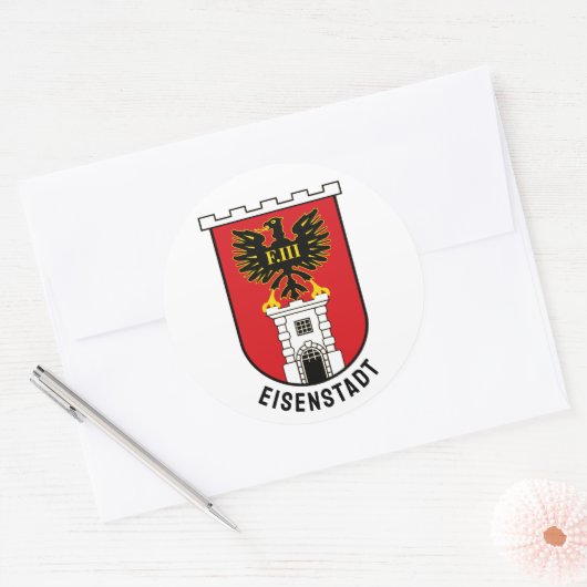 アイゼンシュタットのコート – オーストリア ラウンドシール (封筒)