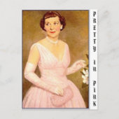 アイゼンハワーかわいらしマミー、ピンク ポストカード (正面)