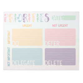 アイゼンハワーマトリックス優先順位リストメモ帳 ノートパッド