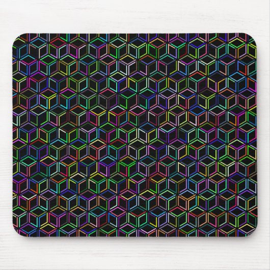 アイソメキューブパターン マウスパッド (正面)