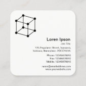 アイソメキューブ – 琥珀の黒 スクエア名刺 (裏面)