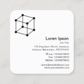 アイソメキューブ – 白(黒) スクエア名刺 (裏面)