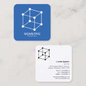 アイソメキューブ – 青写真 スクエア名刺 (正面/裏面)