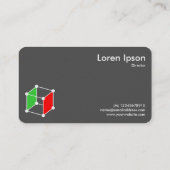 アイソメキューブMotif v2 – 黒/白 名刺 (裏面)