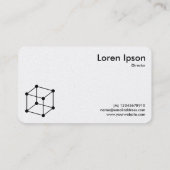 アイソメトリックキューブモチーフ – 青写真 名刺 (裏面)