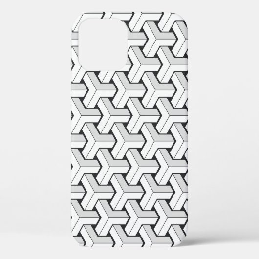 アイソメトリックキューブ白黒パターン Case-Mate iPhoneケース (裏面)