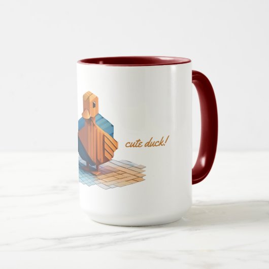アイソメトリック木製アヒル マグカップ (正面右)