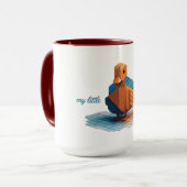 アイソメトリック木製アヒル マグカップ (正面左)