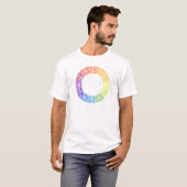 アイソメトリック・ウィーブ幾何学カラーホイール Tシャツ (正面フル)
