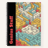 アイソメトリックGeniusクリエイティブパターン抽象芸術ジオメトリ ノートブック (正面)
