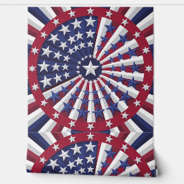 アイソメトリックUSAフラグパターン壁紙とカーテン 壁紙