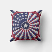 アイソメトリックUSAフラグパターン装飾用クッション クッション (裏面)