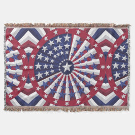 アイソメトリックUSAフラグパターン スローブランケット