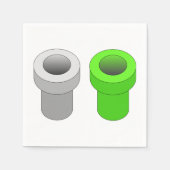 アイソメパイプ紙ナプキン スタンダードカクテルナプキン (正面)