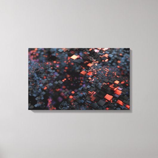 アイソメメータ（黒） キャンバスプリント (正面)